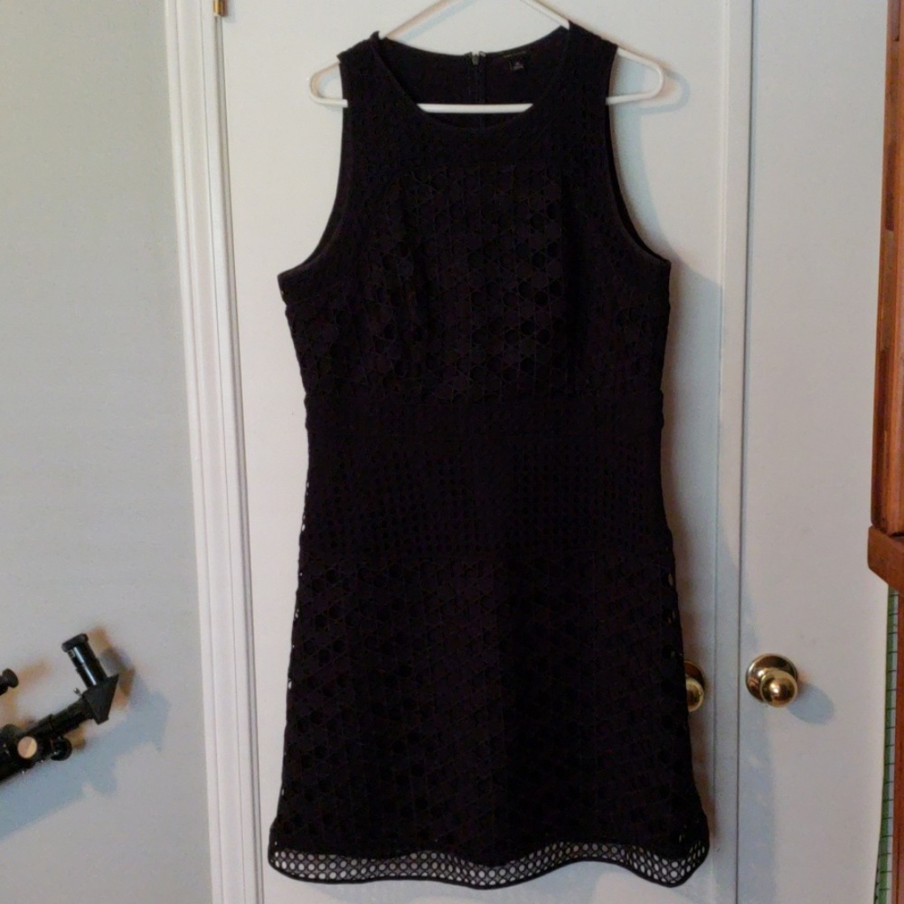 Navy blue lace Ann Taylor sheath dress